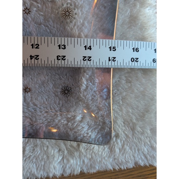 15" Square MCM Glama Glass Atomic Starburst 3 Divisions EUC - Picture 6 of 6